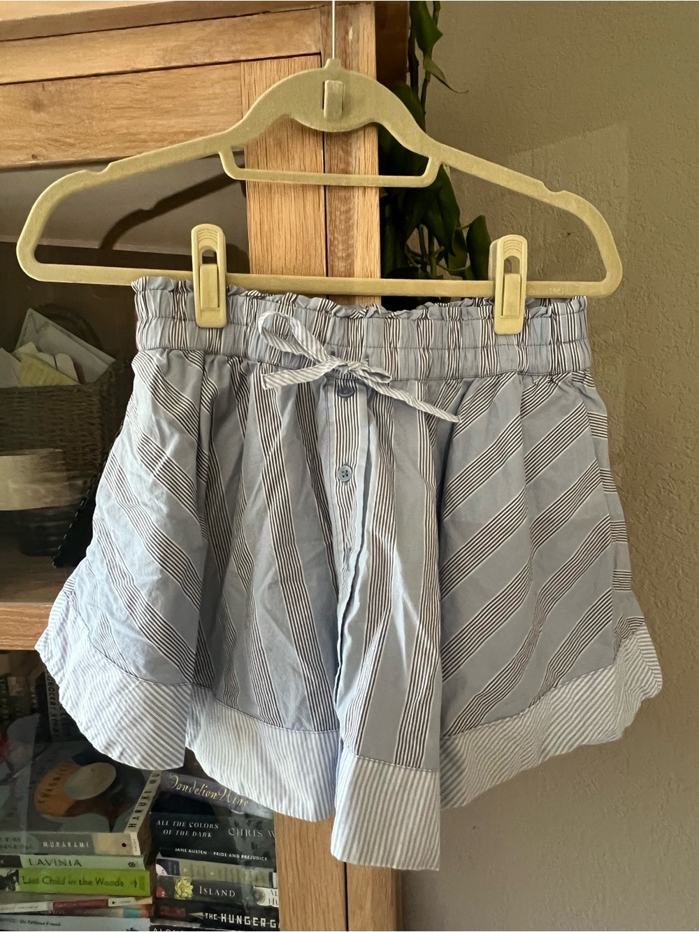 NWOT Aerie Blue Striped Skort